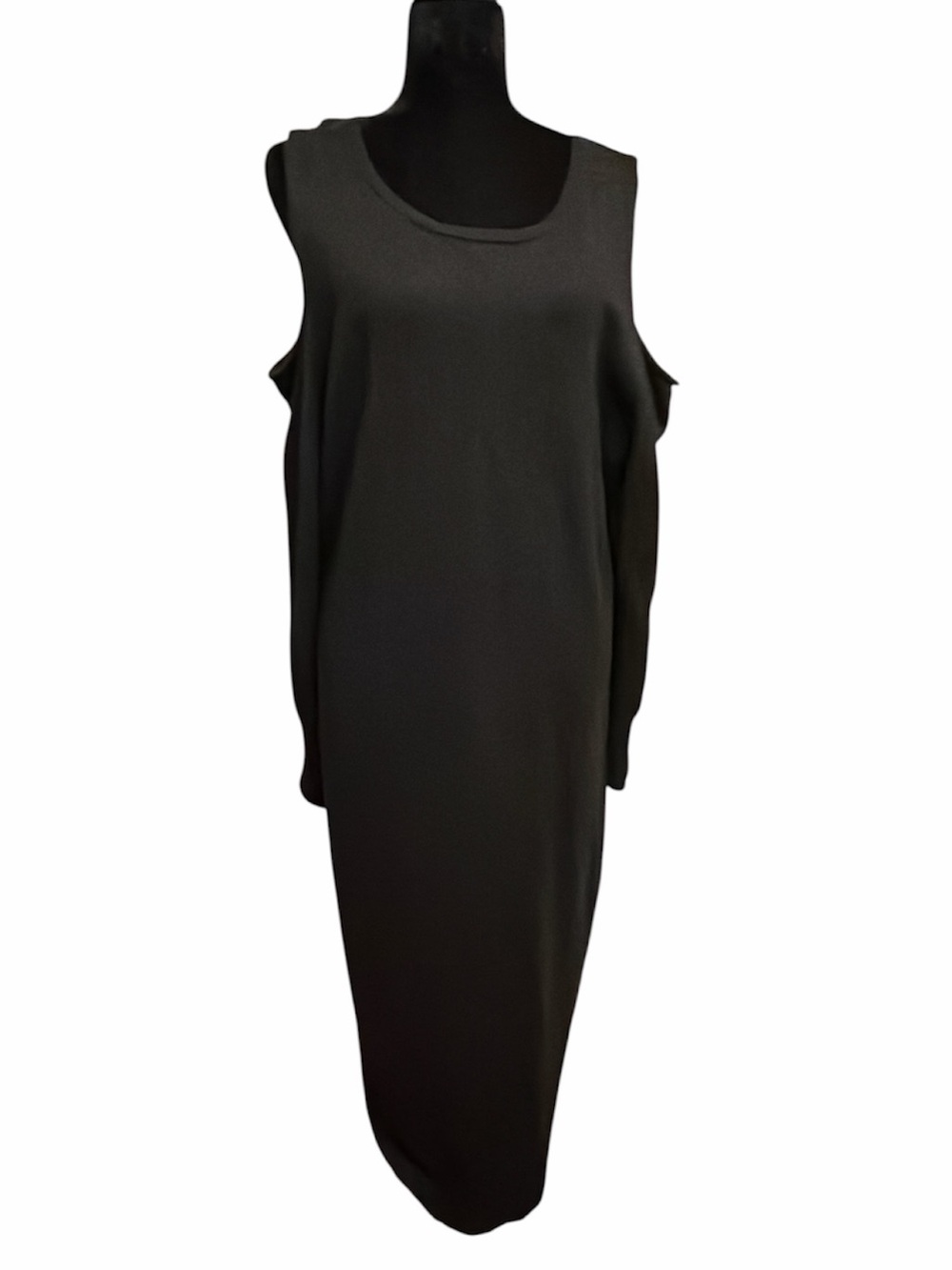 REITMANS Knit Long Sleeve Dress w Peek-A-Boo Shoulders